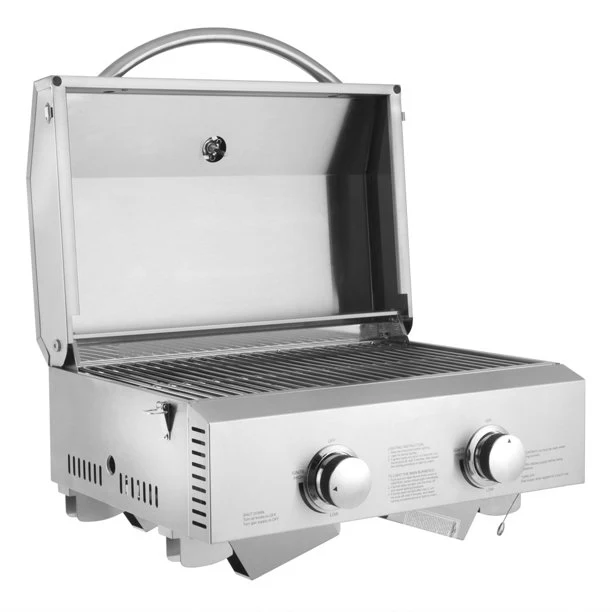 Stainless Steel Gas Grill, Double Row Double Head Small Oven