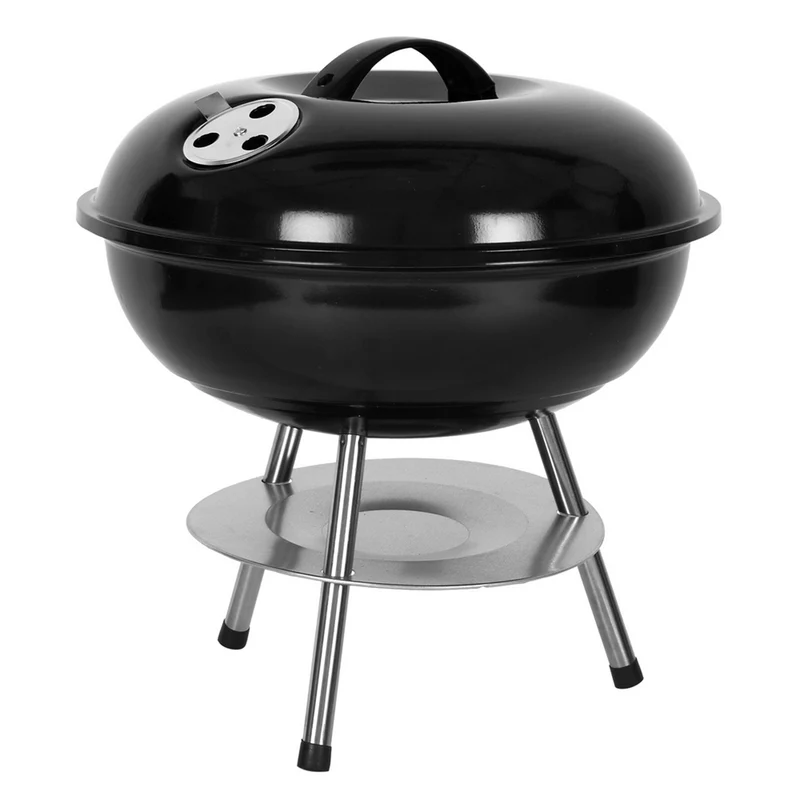 SUGIFT 14 in BBQ Grill Portable Charcoal Stove Apple Stove with Black Lid