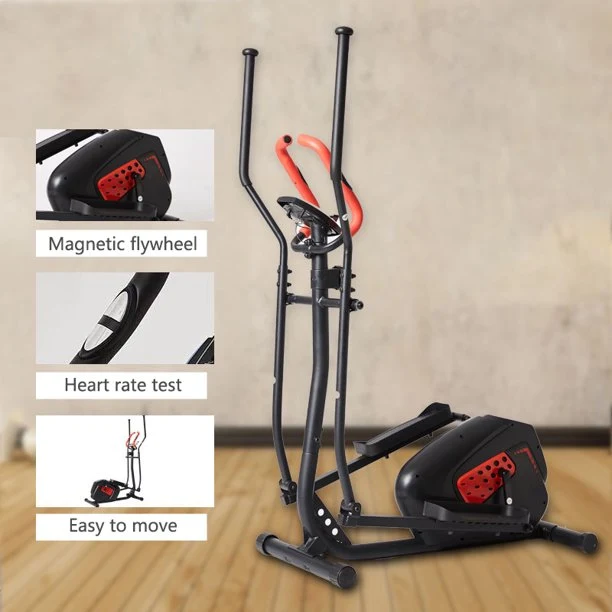 SUGIFT Elliptical Machine Trainer Magnetic Smooth Quiet Driven with LCD Monitor