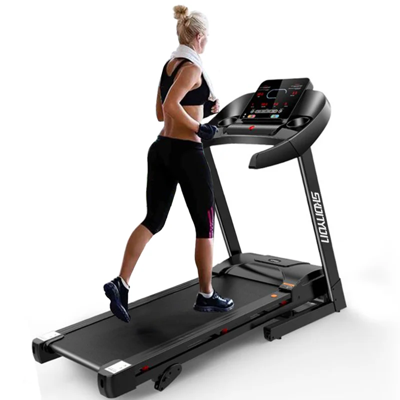 Folding Treadmill Electric Treadmill with LCD Display and Cup Holder for Home Gym Fitness Exercise