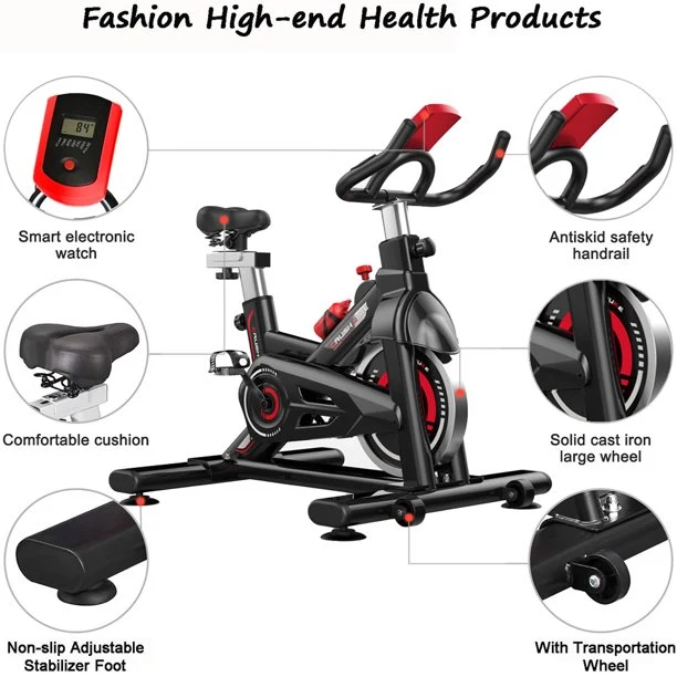 Exercise Bike Indoor Cycling Bike Home Fitness Cardio Exercise with LCD Display