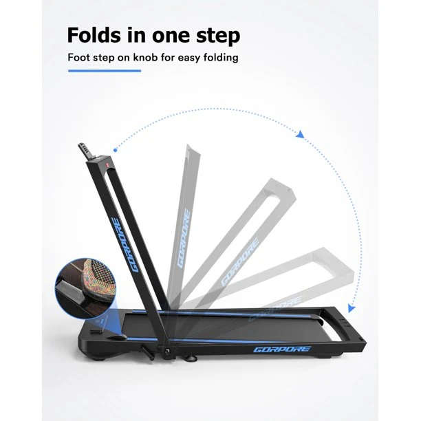 SUGIFT Folding Treadmill, 2 in 1 Walking & Running Electric Treadmill, 2.5HP Walking Jogging Machine for Home Office
