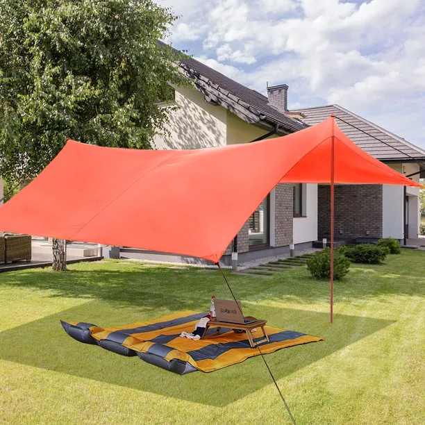 SUGIFT Sunshade Beach Tent with sandbag Anchors, Sun Shelter with UV Protection for Camping Fishing at The Beach, Parks