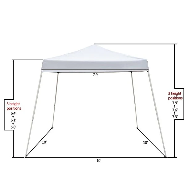 SUGIFT 10x10 Instant Canopy Pop up Wedding Party Tent Folding Gazebo Beach Canopy White with Carry Bag