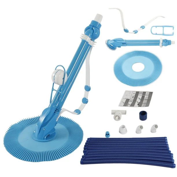 Luobod Auto Swimming Pool Cleaner w/10pcs Durable Hose, Blue