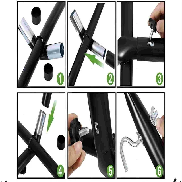 SUGIFT 500lbs 9ft Portable Heavy-Duty Steel Hammock Stand with Carrying Case, Black