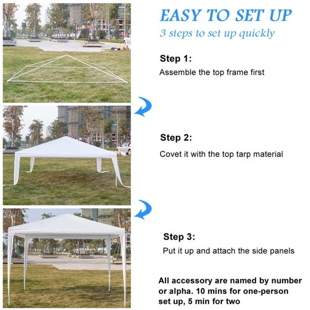 SUGIFT Canopy Tent Wedding Party Tent Outdoor Gazebo Heavy Duty White (10' x 10')