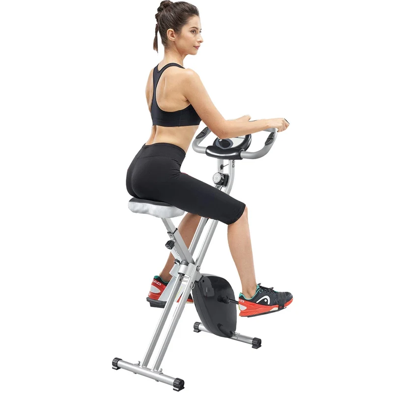 SUGIFT Stamina Cardio Exercise Bike Folding Magnetic Upright Exercise Bike with Pulse