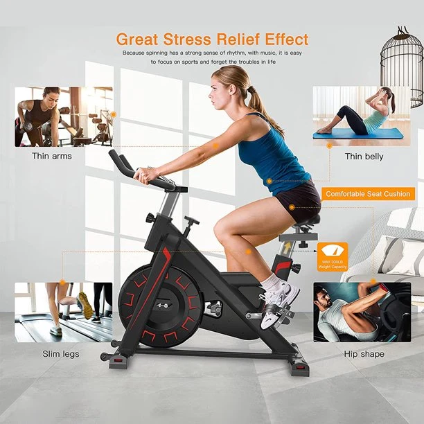Exercise Bike Stationary Indoor Cycling Bike MAX 330Lbs Weight Capacity