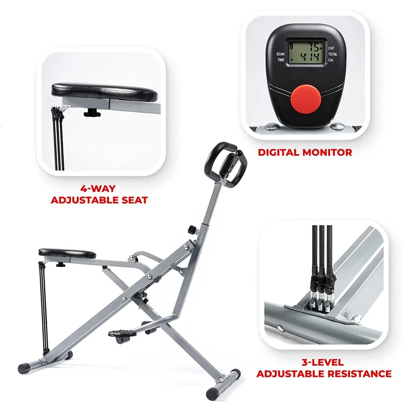 SUGIFT Squat Assist Trainer Rower Ride Exercise Trainer for Glutes Workout