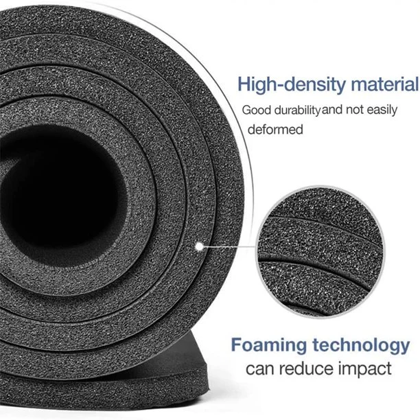 SUGIFT 2/5-Inch Extra Thick Yoga Mat Black