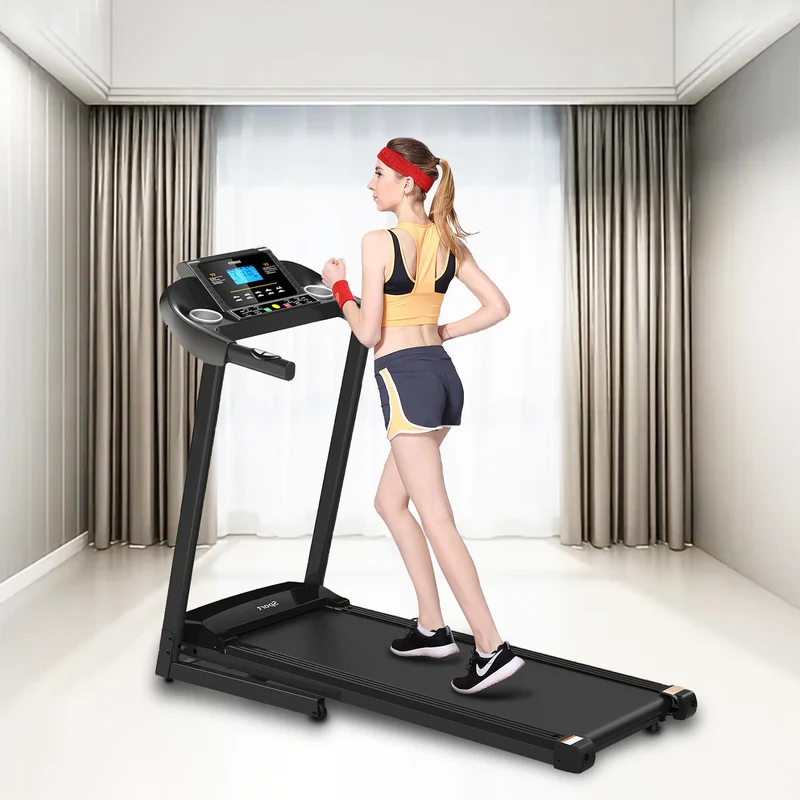 SUGIFT 5 inch LCD Screen Electric Treadmill with MP3, Foldable Treadmill Suitable for Home Gym