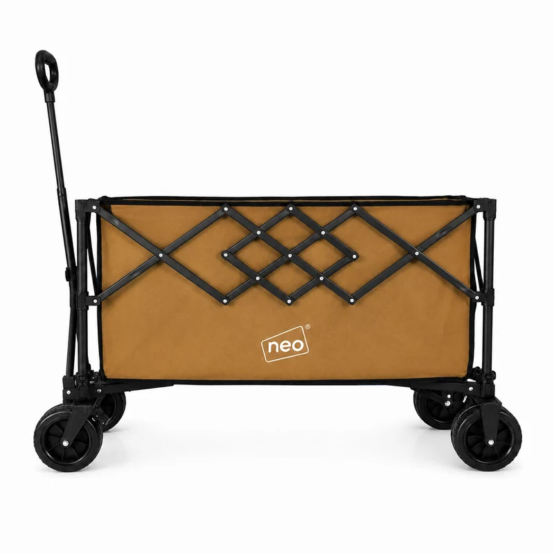 Neo Khaki Folding Wagon Garden Cart 138L 120kg