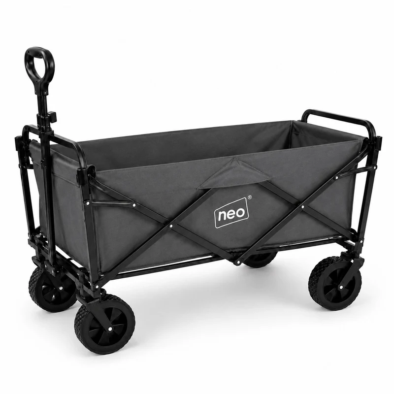 Neo Grey Folding Wagon Garden Cart 138L 120kg