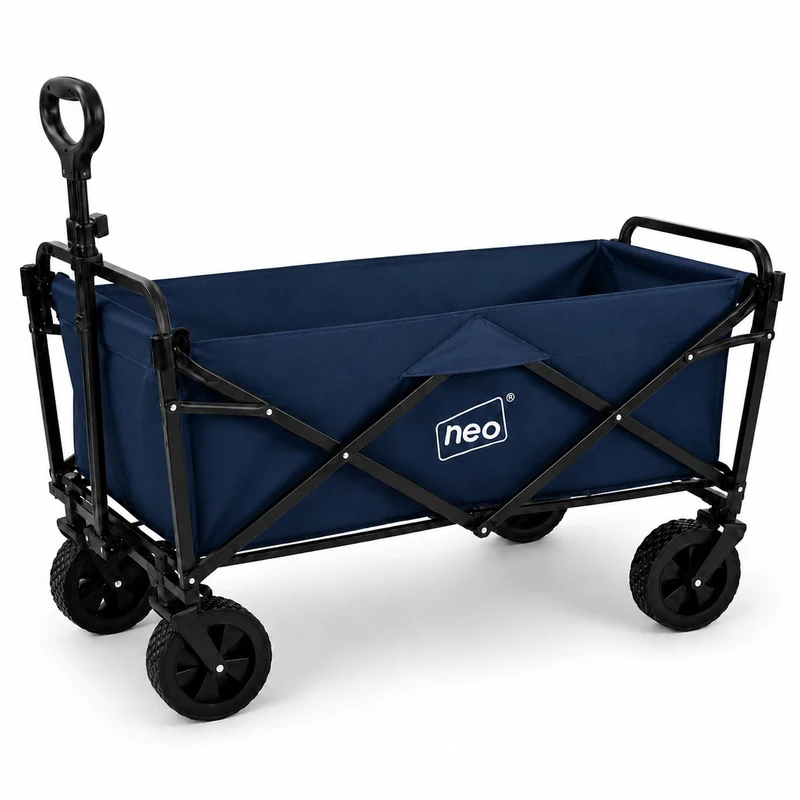 Neo Navy Folding Wagon Garden Cart 138L 120kg