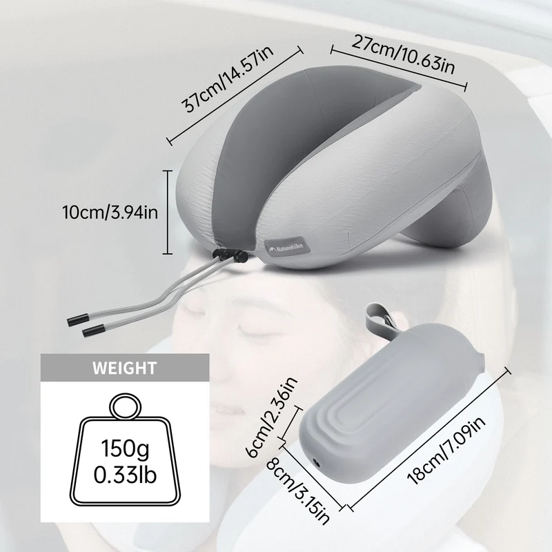 Yugu™ U-Shape Inflatable Travel Neck Pillow