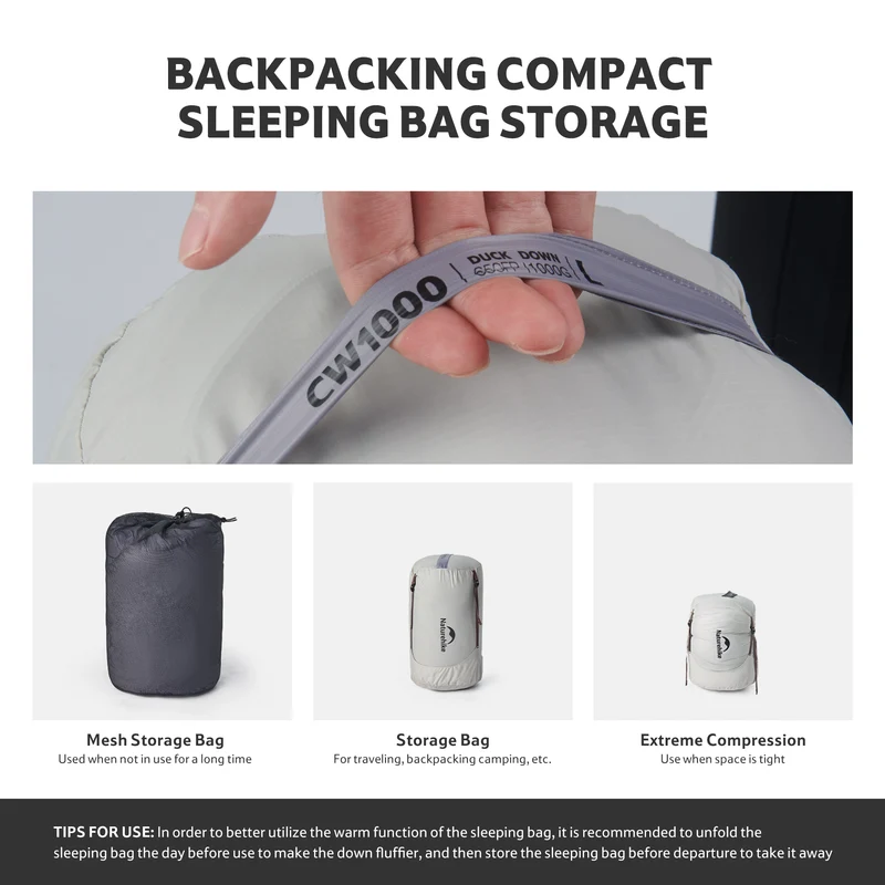 CW™1000 Down Ultralight Sleeping Bag 12°F / -11.1°C