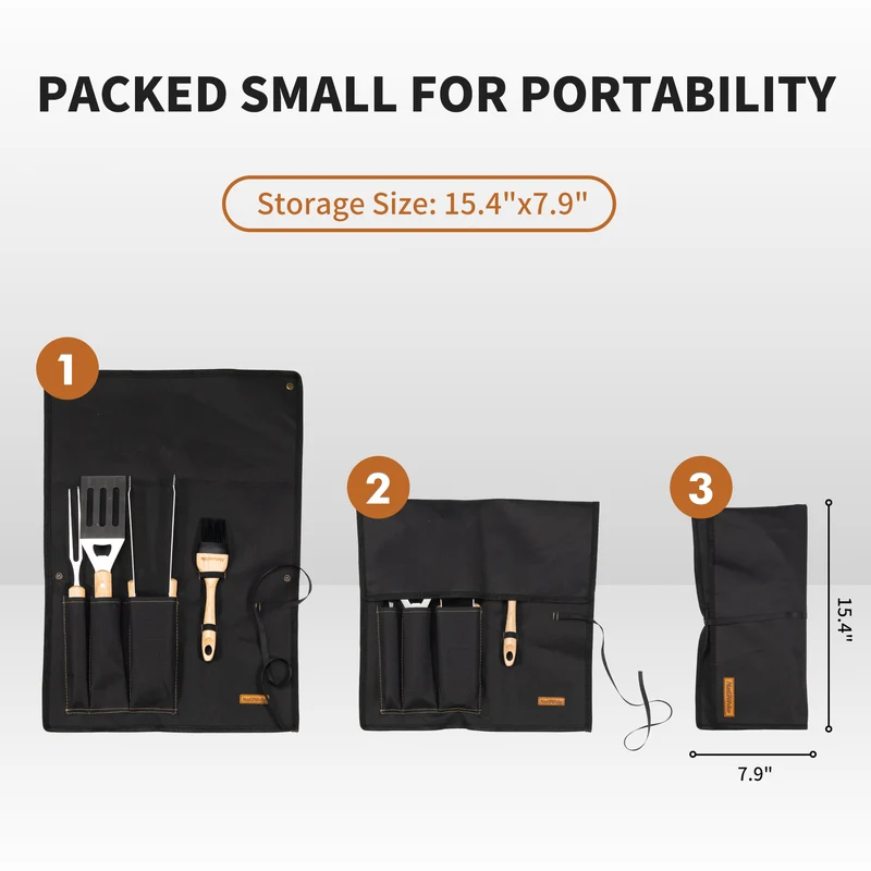 4-Piece Barbecue Tool Set