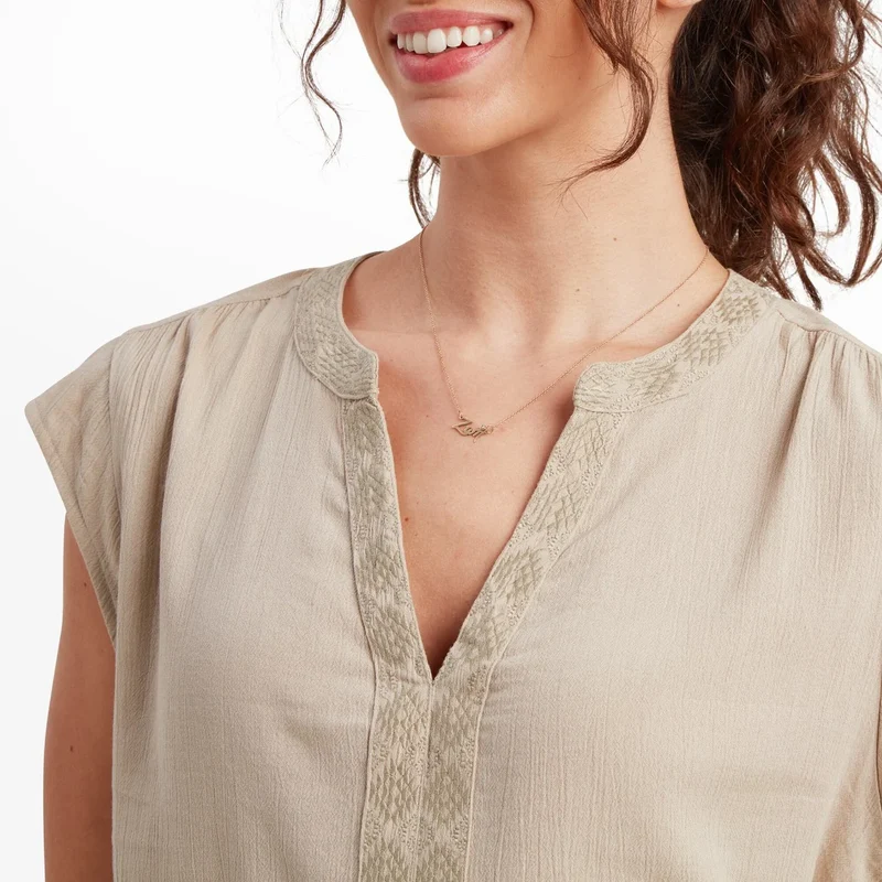 Hara Cap Sleeve Top - Damen