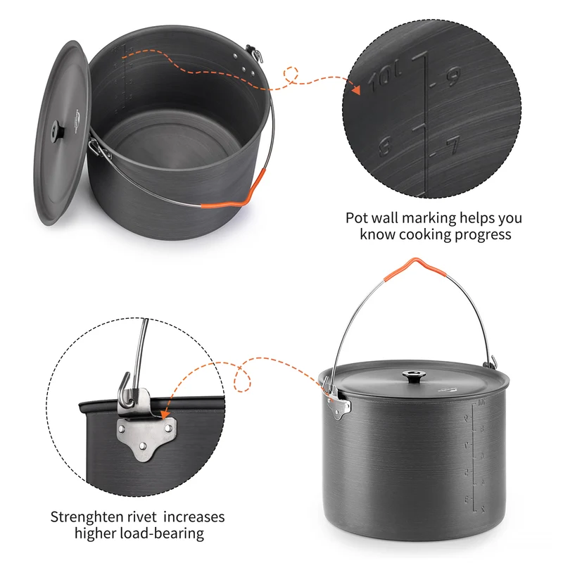 Aluminum Alloy Hanging Pot 10L