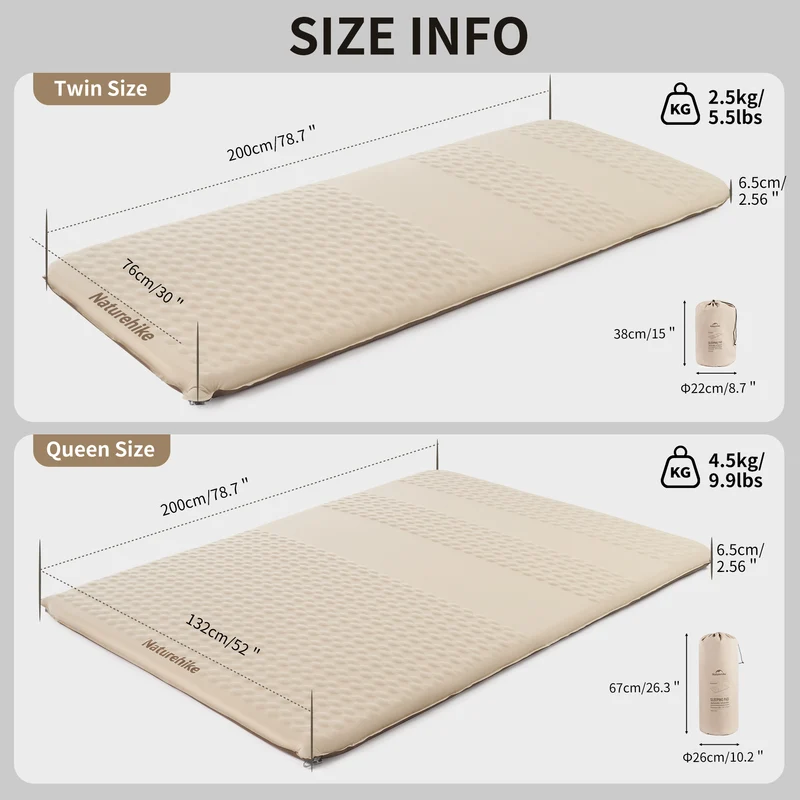 Yugu™ R5.4 Wide Self-Inflating Sleeping Pad