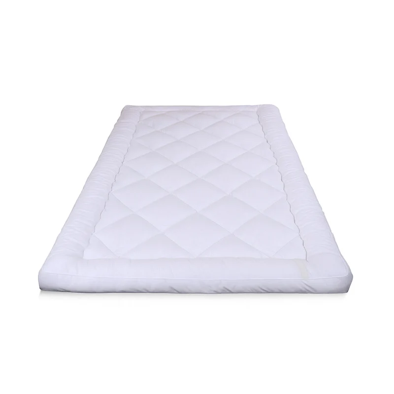 Neo Small Double Mattress Topper Soft Memory Foam Plush Bounce Fibre Breathable Diamond Quilted Fabric Elastic Anti Slip Corner Straps Secure Fit All UK Bed Sizes