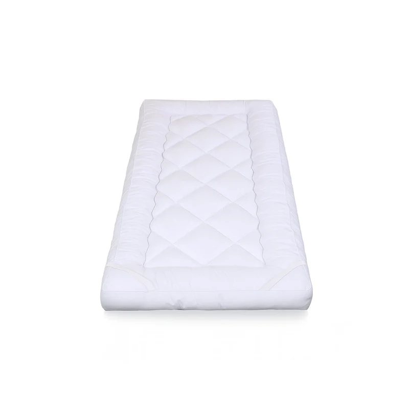 Neo Single Mattress Topper Soft Memory Foam Plush Bounce Fibre Breathable Diamond Quilted Fabric Elastic Anti Slip Corner Straps Secure Fit All UK Bed Sizes