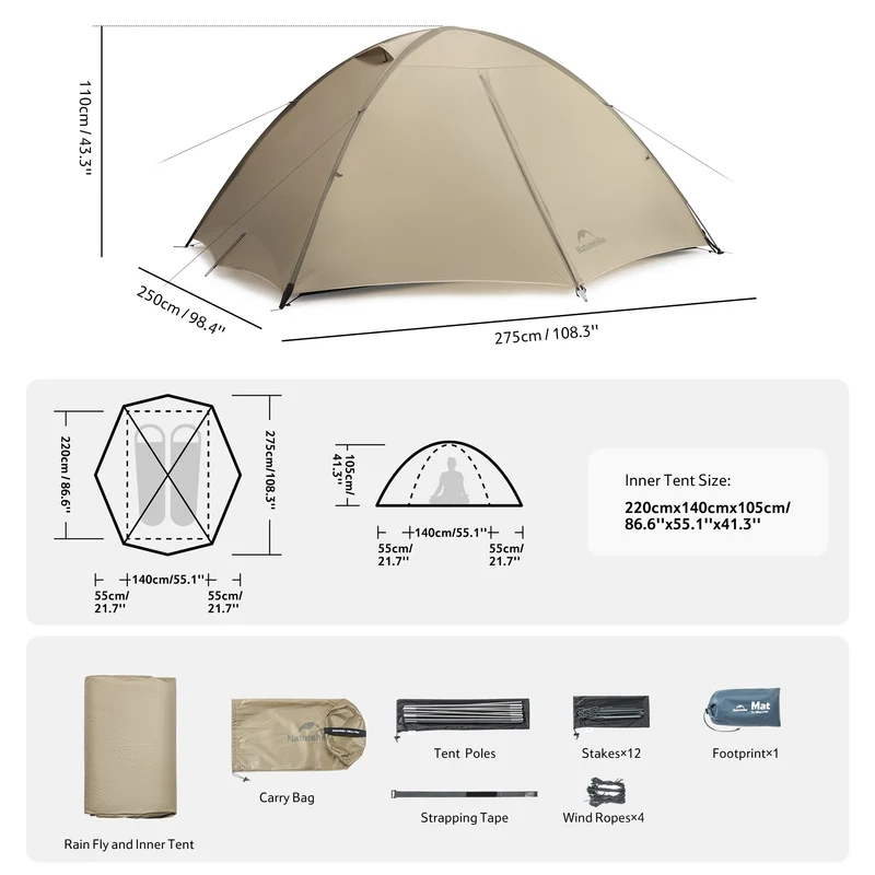 Giling PRO™ 4-Season 2-Person Backpacking Tent