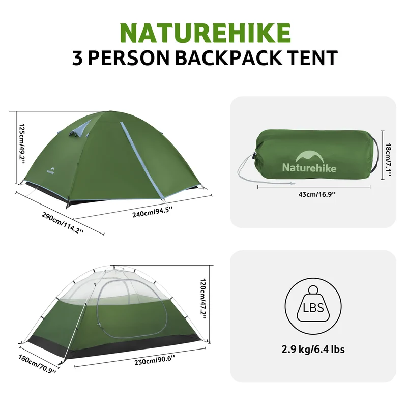 Bleik™ 3-Person Backpacking Tent