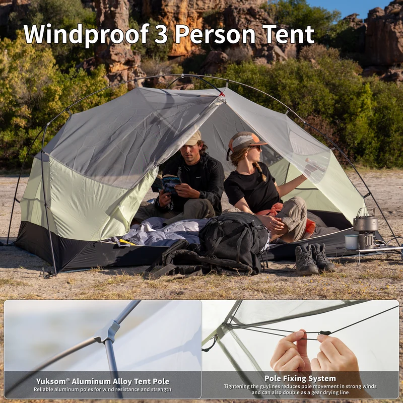 Mongar™ Pro 3-Person Ultralight Backpacking Tent