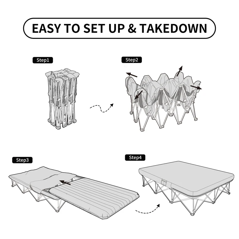 ShiYe™ XJC13 Folding Double Camping Cot