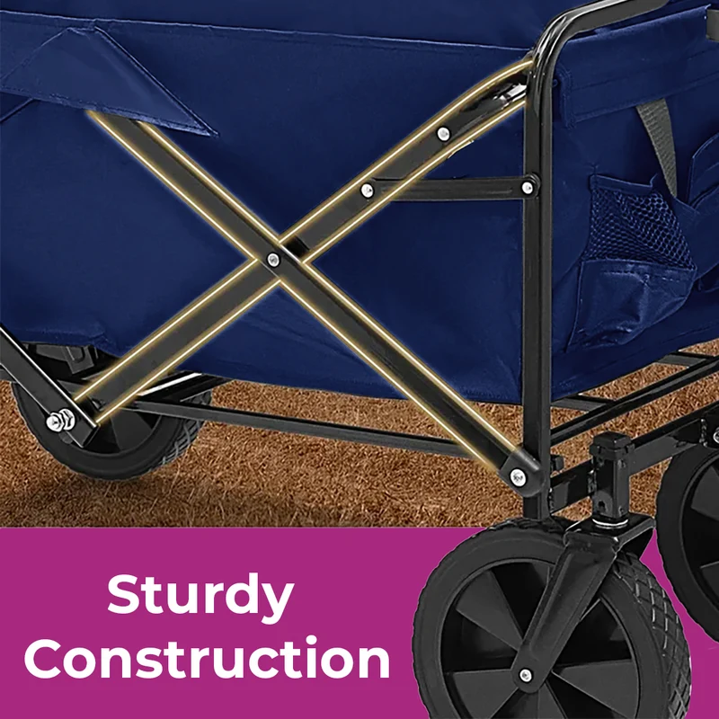 Neo Foldable Collapsible Garden Cart - Navy