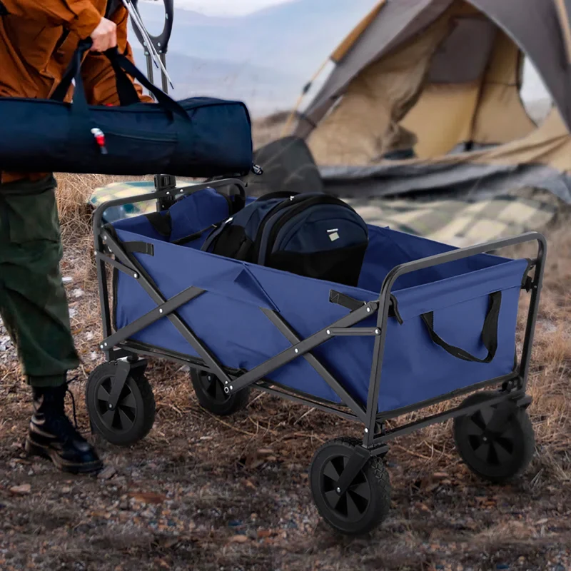 Neo Foldable Collapsible Garden Cart - Navy