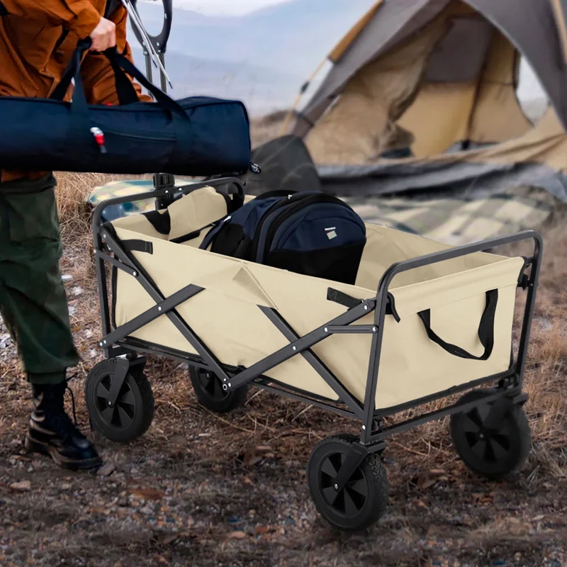 Neo Foldable Collapsible Garden Cart - Natural