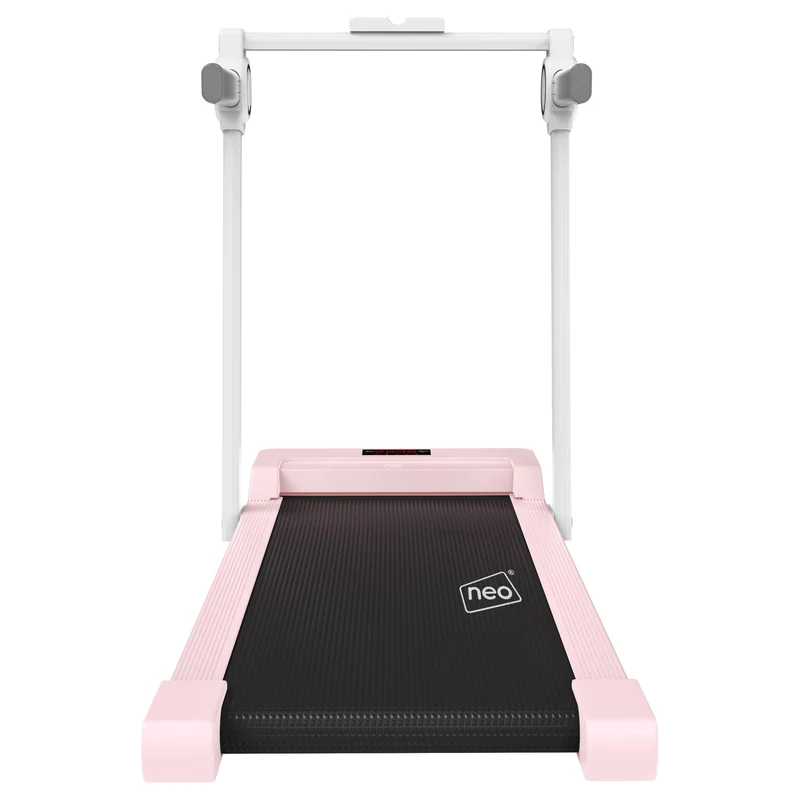 Neo Pink Walking Pad Treadmill with Handrail