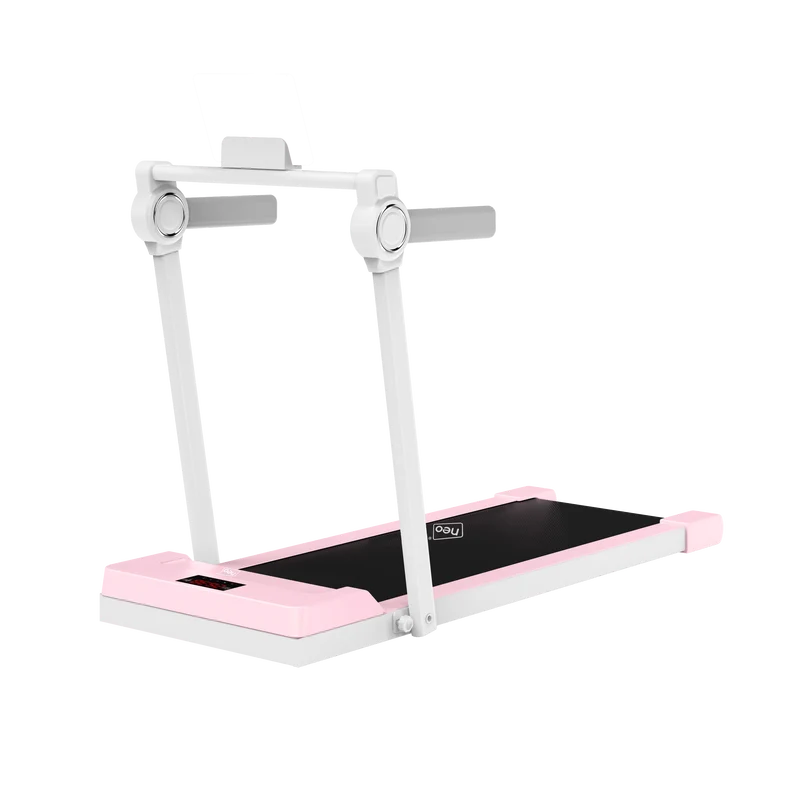 Neo Pink Walking Pad Treadmill with Handrail
