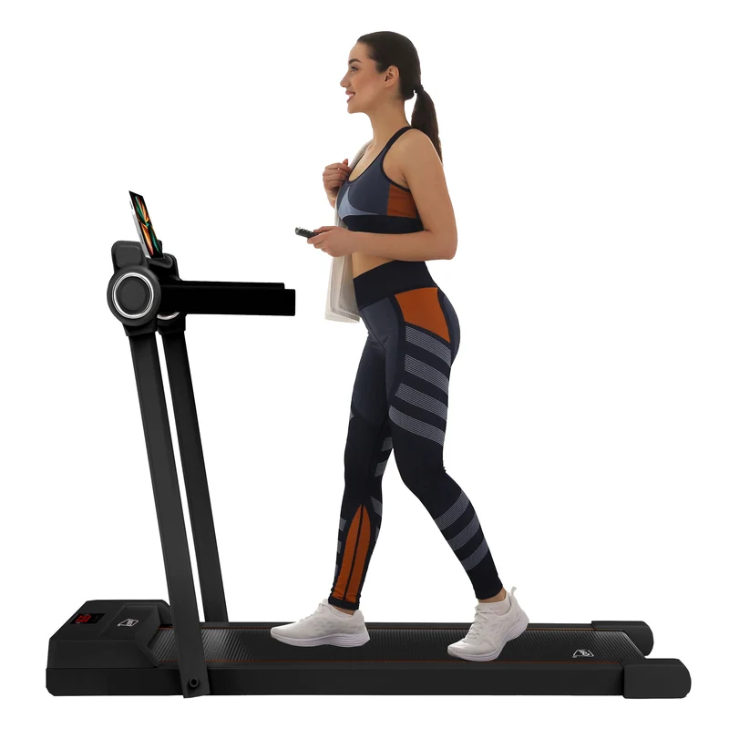 Neo Black Walking Pad Treadmill with Hand Rail