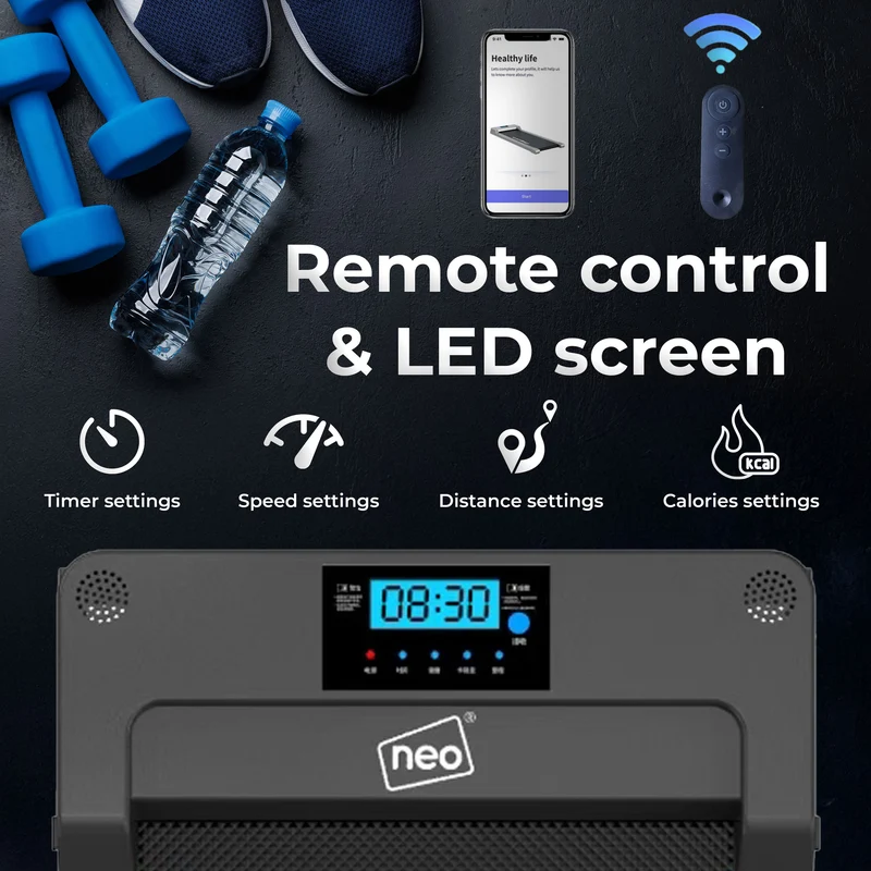 Neo Black Portable Walking Pad Treadmill