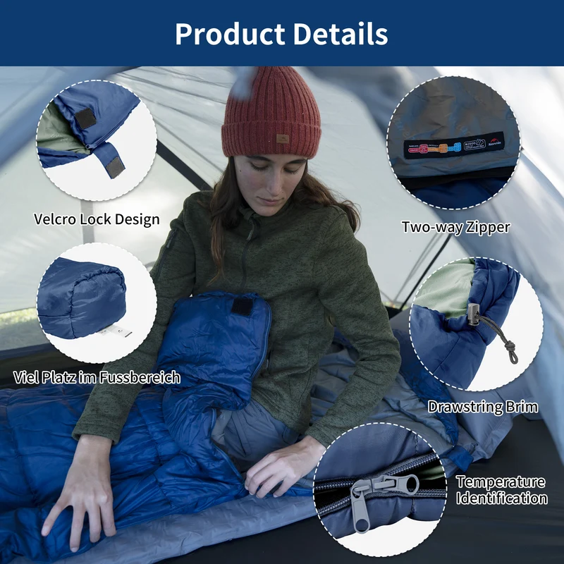 Mujin™ MJ600 Synthetic Mummy Sleeping Bag 23°F / -5°C