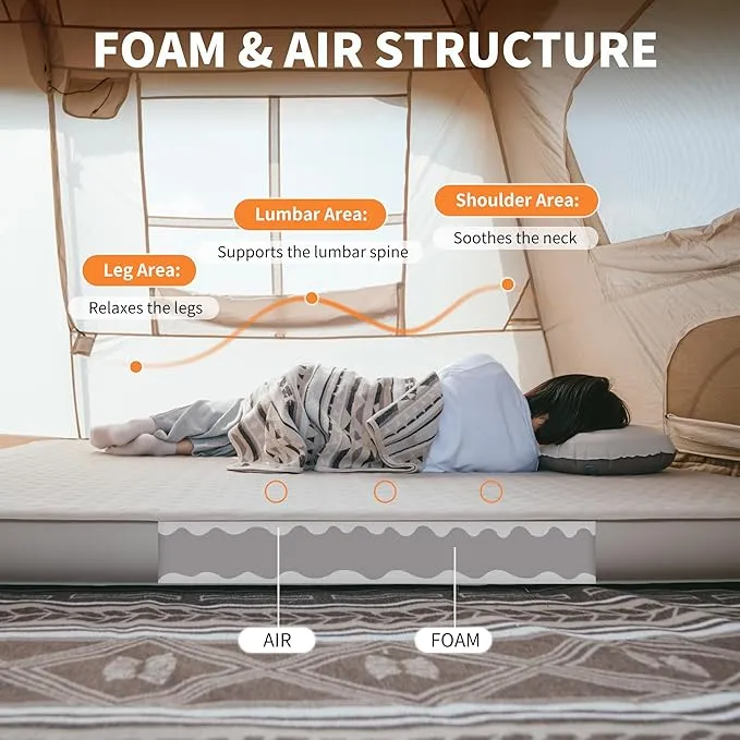 Yugu™ Self-Inflating Sleeping Pad with Built-In Pump