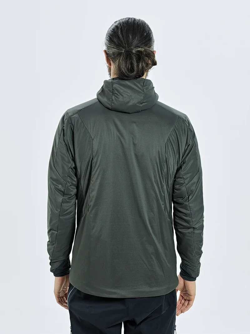 Herren Langarm Kapuzen Isolationsjacke
