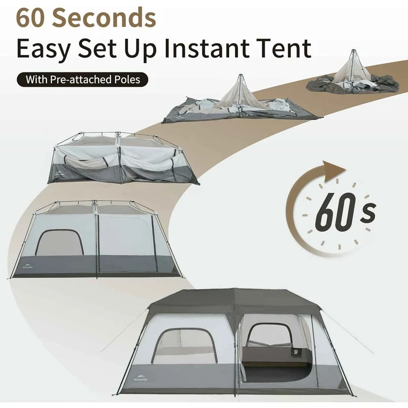 Cape™ 12.9 8-Person Square Pop-Up Camping Tent