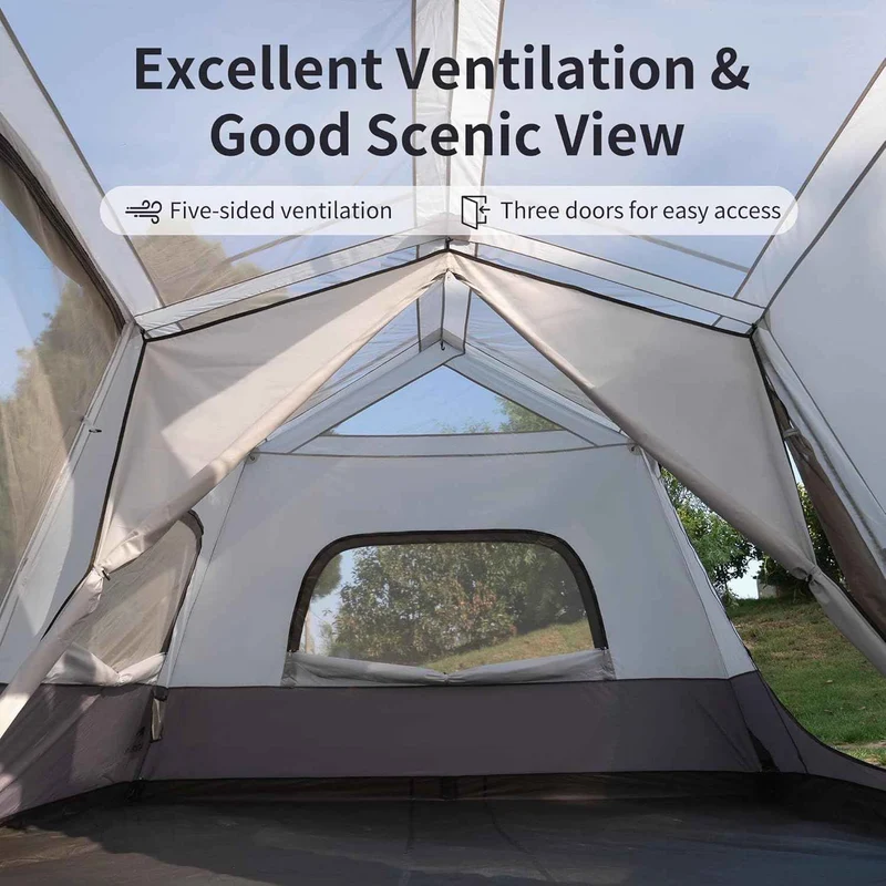 Cape™ 12.9 8-Person Square Pop-Up Camping Tent