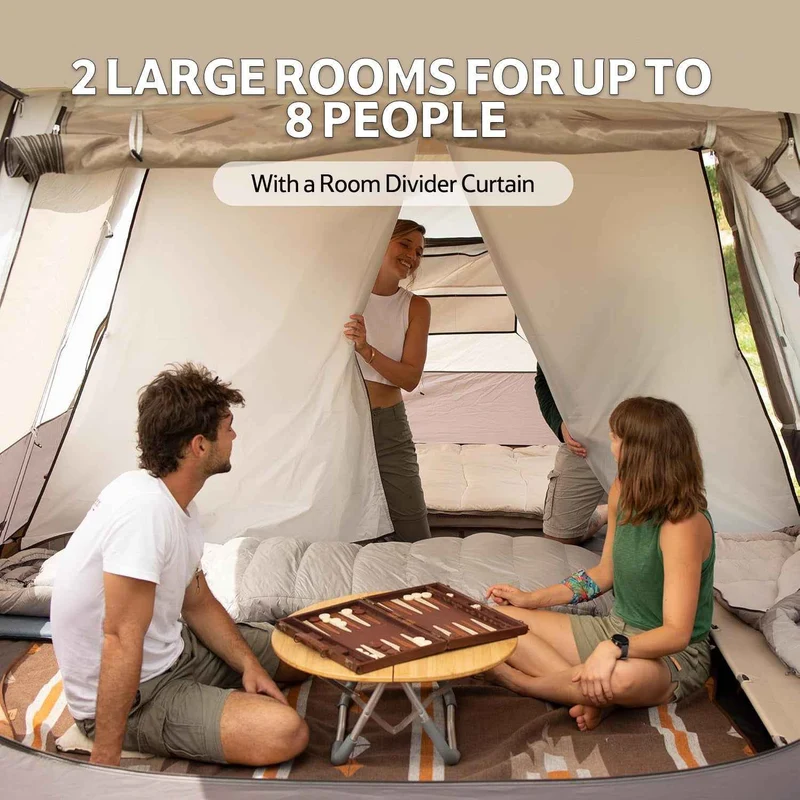 Cape™ 12.9 8-Person Square Pop-Up Camping Tent
