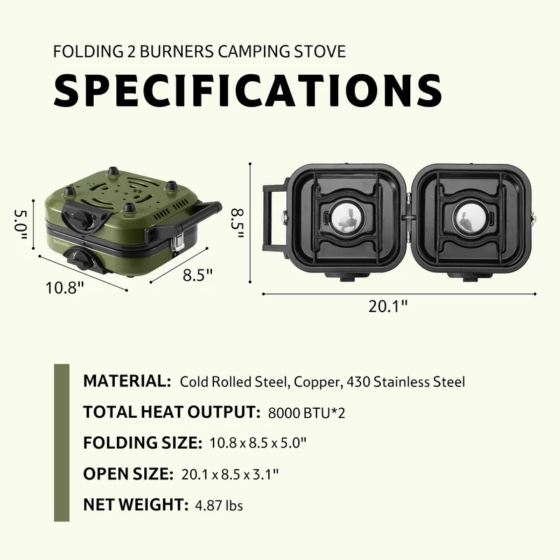 Phantom™ 2-Burner Folding Camping Stove
