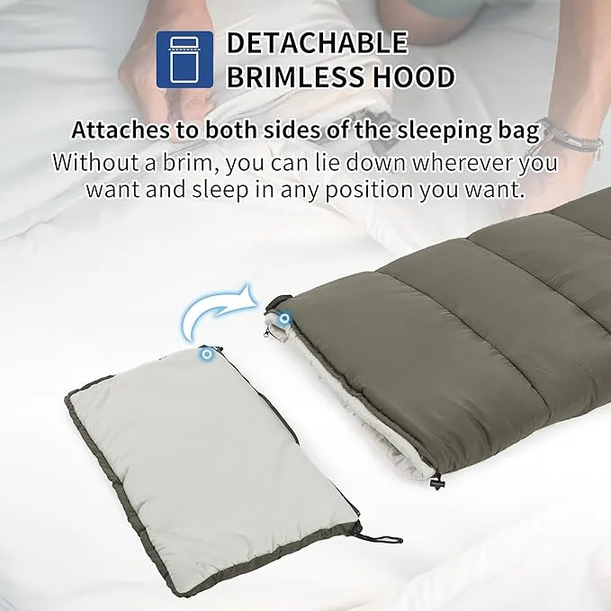 Naturehike LD350 4 Season Spliceable Camping Sleeping Bag for Adults & Kids