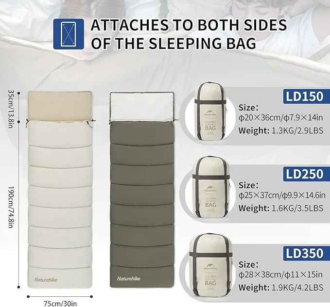 Naturehike LD250 Waterproof Sleeping Bag for All Seasons