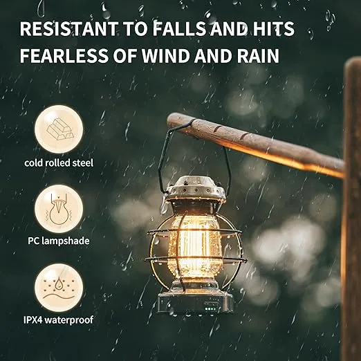 Naturehike Camping Lamp 3000mAh Rechargeable IPX4 Waterproof Dimmable LED Lantern