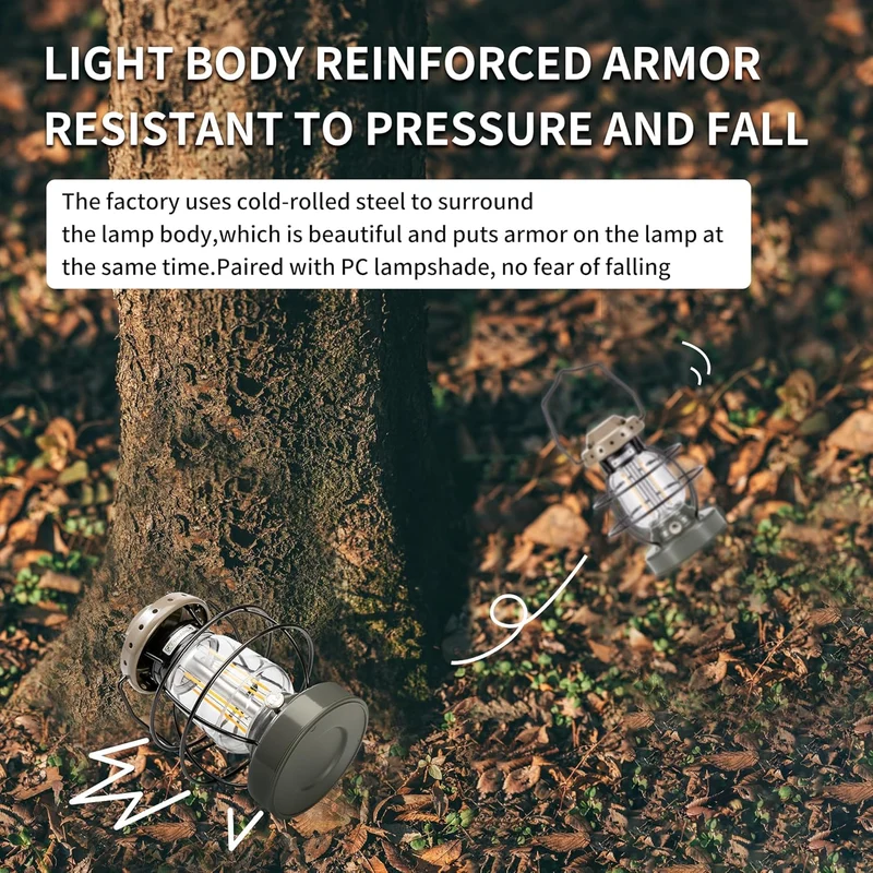 Naturehike LED Camping Lamp 7500mAh Rechargeable IPX4 Waterproof 55h Runtime