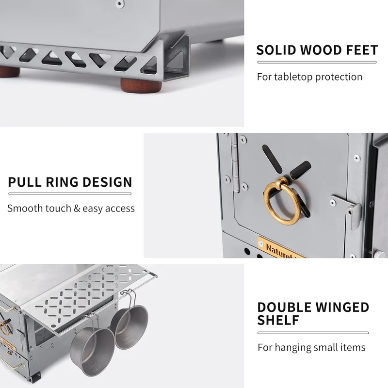 Icefield™ Tabletop Wood-Burning Stove with Chimney